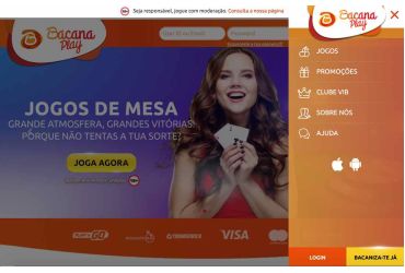 All Slots Casino – barra de menu.
