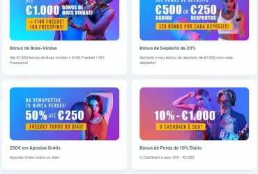 Boo – página de promoções.